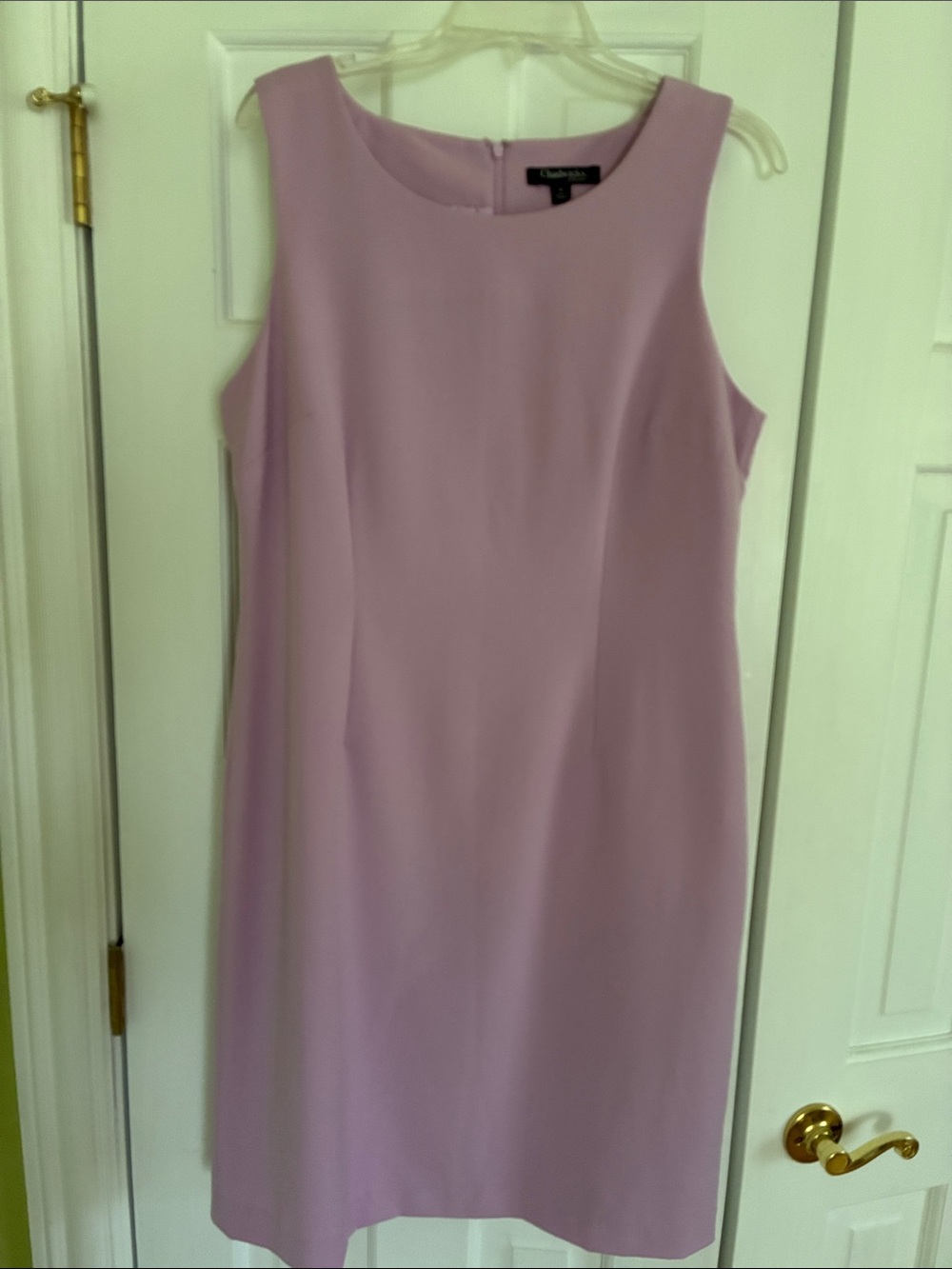 Vintage Chadwicks Classic Sleeveless Shift Dress - Lavender Size 12 - Picture 2 of 10